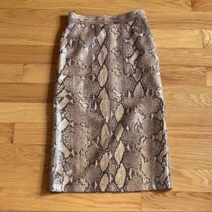 NWT Anthropologie/Current Air Snakeskin Skirt